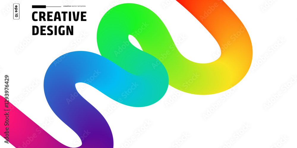 custom made wallpaper toronto digitalAbstract Rainbow Curves Creative Design, Modern, Colorful, Vibrant, Fluid