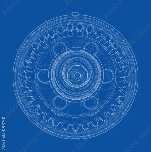 Wave Reducer. Vector illustration, 3d render