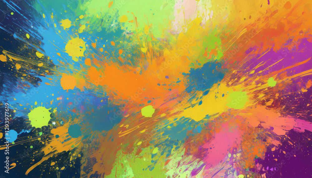 Fototapeta premium colorful splatter paint grunge texture background design