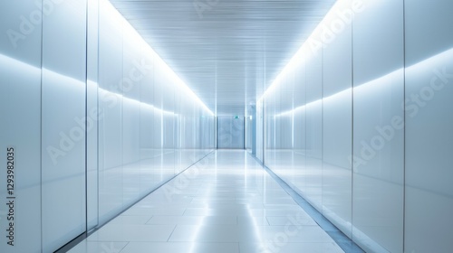 Wallpaper Mural Sleek Modern Hallway with Bright Lighting and Reflections Torontodigital.ca