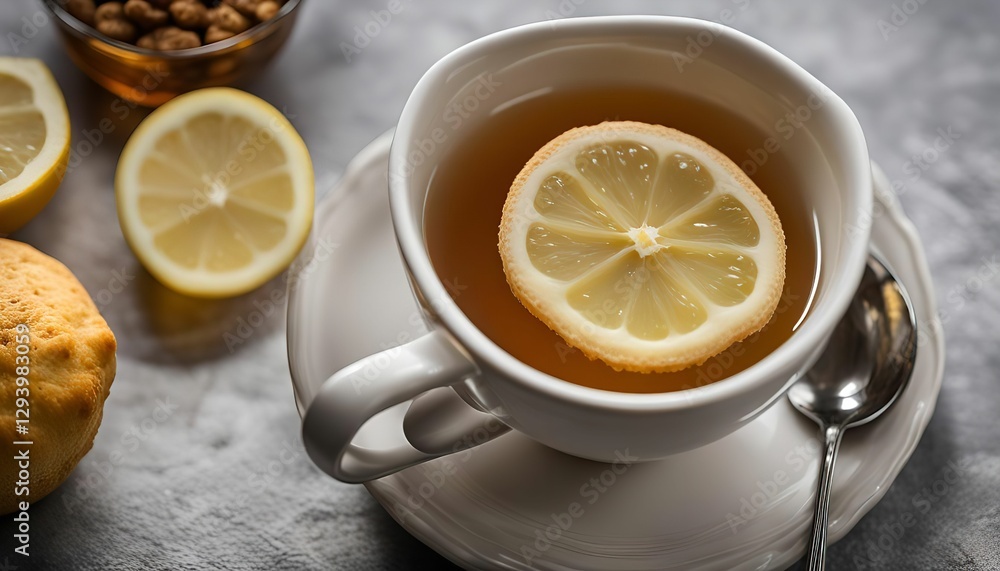 Lemon Tea with a Slice of Lemon Lemon Tea with a Slice of Lemon