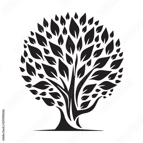 Book tree logo design template. Tree of life education vector logo illustration