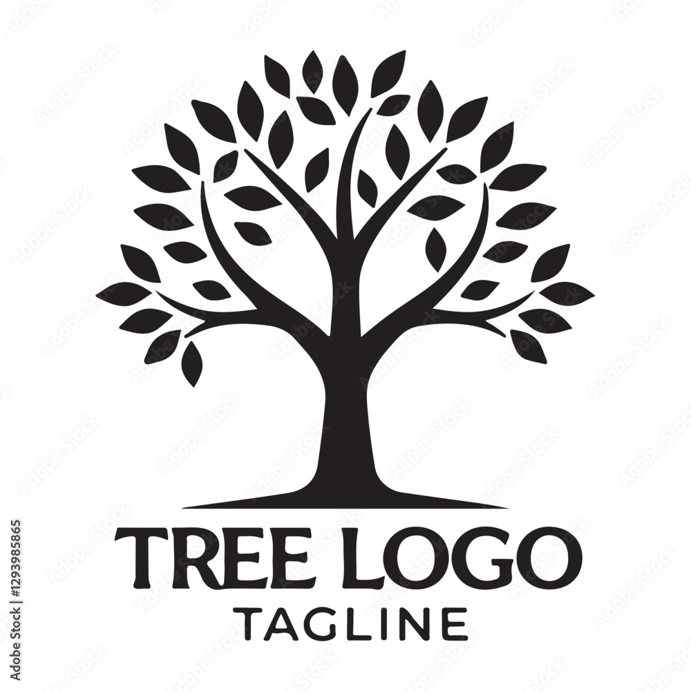 Obraz premium Tree Logo Icon Vector. Family tree logo design. Vector illustration.