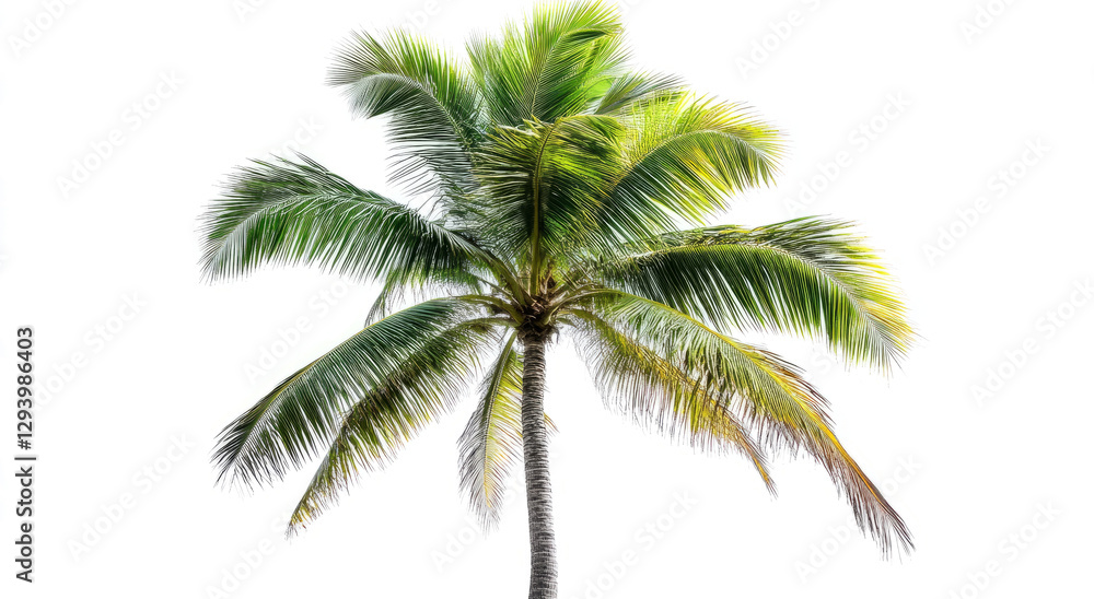 Fototapeta premium Isolated palm tree on a transparent background