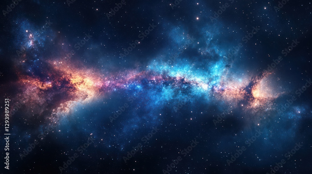 Cosmic nebula swirling in deep space, possible background for a science fiction film Cosmic nebula swirling in deep space, possible background for a science fiction film