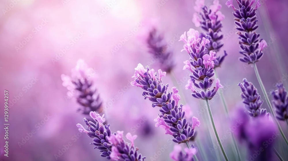 Fototapeta premium Soft pink and lavender haze with an ethereal glowing effect, creating a romantic and elegant visual.