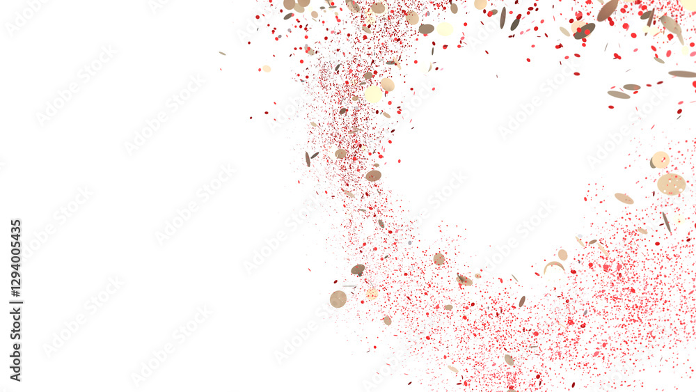 Red Gold Confetti Explosion Festive Background Red Gold Confetti Explosion Festive Background
