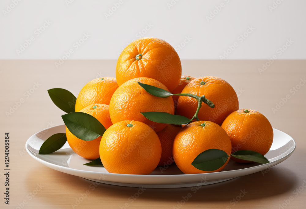 Close up Orange's table on a plate Close up Orange's table on a plate
