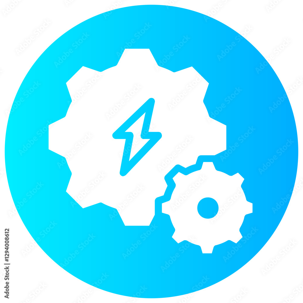 Obraz premium eneegy setting vector round glyph icon