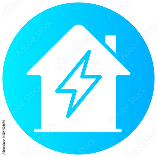 Free Download home power vector round glyph icon - GFXLoad