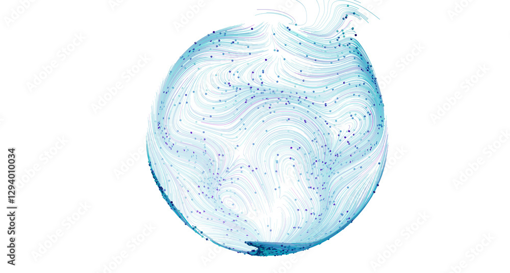 Stunning abstract image of a blue swirling sphere. Perfect for technology, design, or science backgrounds. Stunning abstract image of a blue swirling sphere. Perfect for technology, design, or science backgrounds.