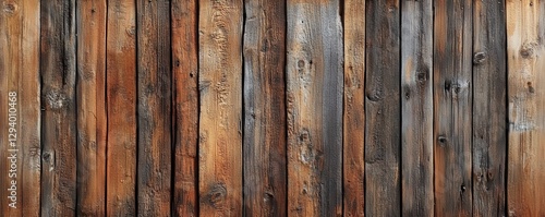 Wallpaper Mural Weathered wooden planks form a rustic fence, adjacent to a bright red fire hydrant standing proudly. Torontodigital.ca