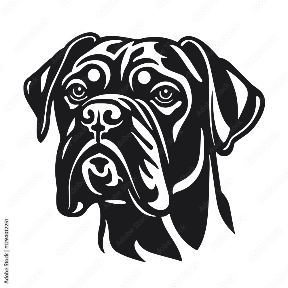 Fototapeta premium head of a boxer dog