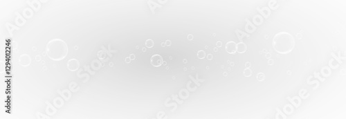 Png Glossy transparent soap bubble floating in the air, reflecting light. Delicate round sphere with a crystal-clear liquid drop effect. Shiny and clean water element, softly flying in a weightless