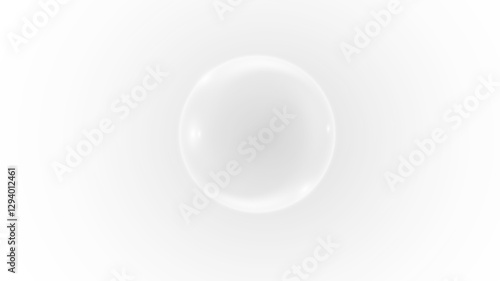 Png Glossy transparent soap bubble floating in the air, reflecting light. Delicate round sphere with a crystal-clear liquid drop effect. Shiny and clean water element, softly flying in a weightless