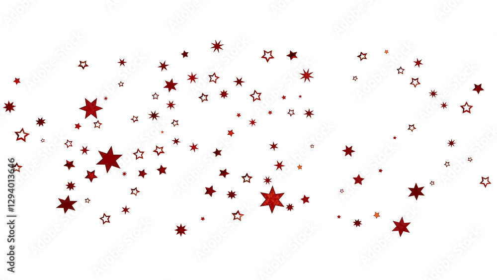 Obraz premium Red Starry Scatter Background