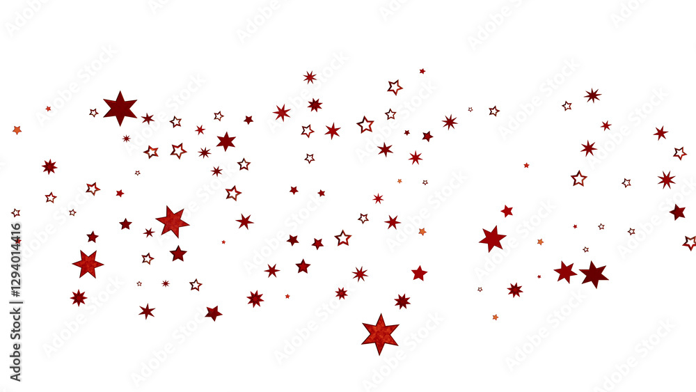 Obraz premium Red Star Scatter Background