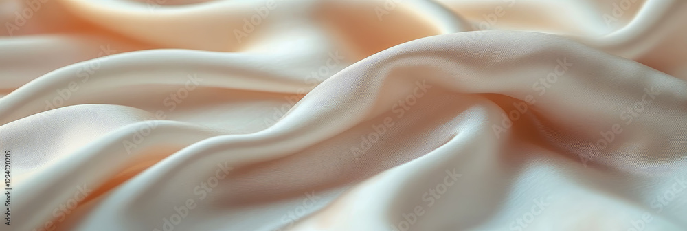 Abstract Silk Fabric Waves: Soft Peach Draping for Elegant Home Interior & Fashion Textiles Abstract Silk Fabric Waves: Soft Peach Draping for Elegant Home Interior & Fashion Textiles