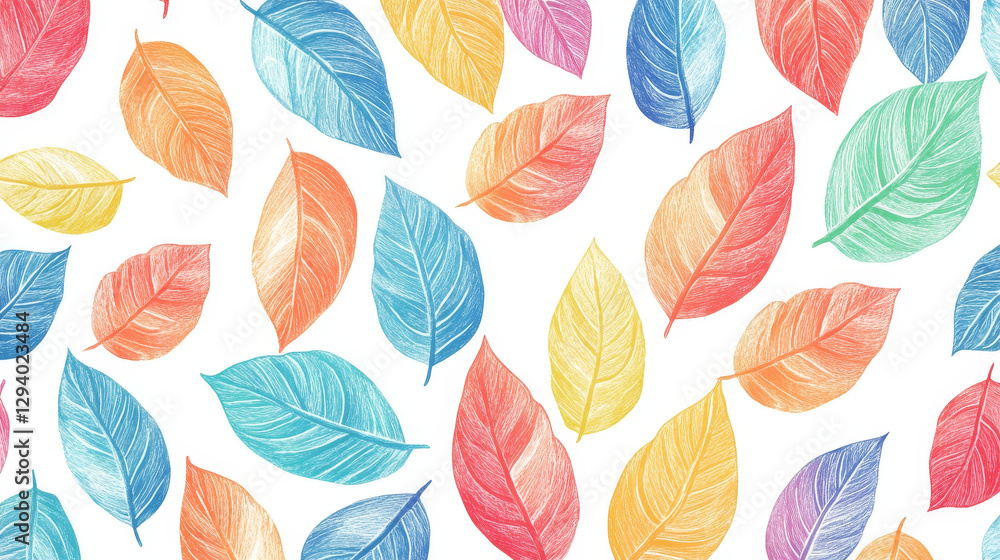 Seamless pattern with leaves hand drawn, style vector illustration, nature design, floral summer plant textile. Seamless pattern with leaves hand drawn, style vector illustration, nature design, floral summer plant textile.