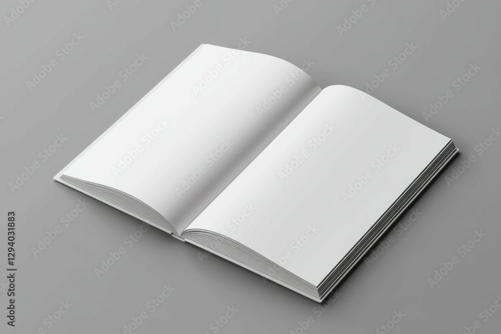 Bifold Mockup. Three-Dimensional Template for Brochure on Gray Background Bifold Mockup. Three-Dimensional Template for Brochure on Gray Background