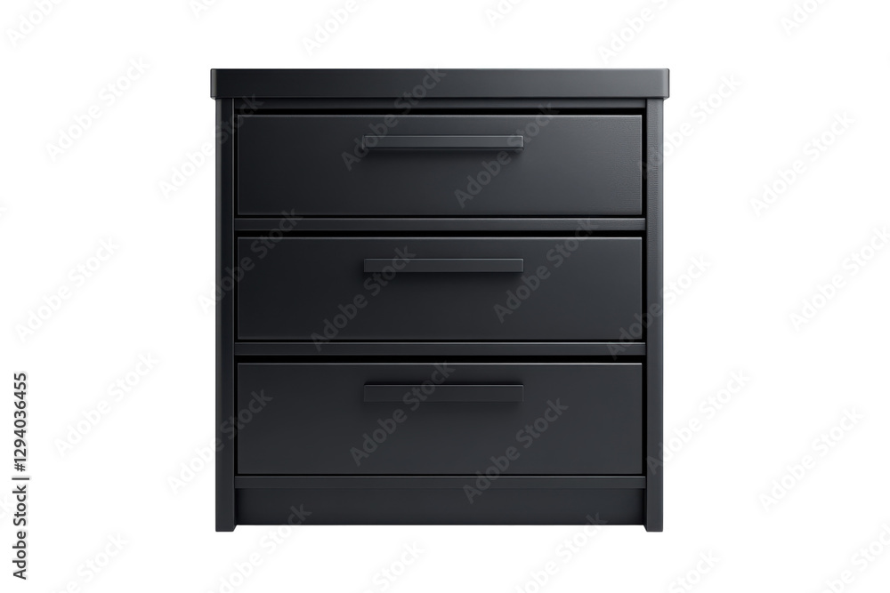 Sleek Filing Cabinet with Steel Finish: Isolated on Transparent Background Sleek Filing Cabinet with Steel Finish: Isolated on Transparent Background