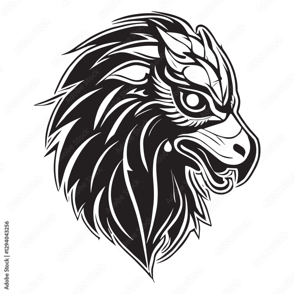 Obraz premium eagle head vector illustration