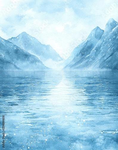 Wallpaper Mural Abstract Blue sky watercolor painting splash on paper background for design , isolated on white background,  , copy space, copy space for text, Torontodigital.ca