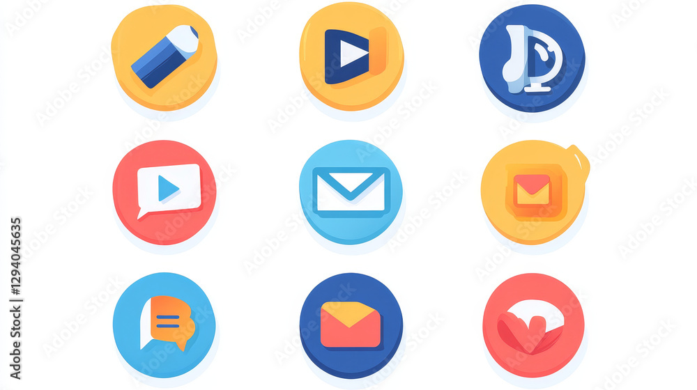 Hot news icons flat style colorful set websites mobile and print media newspaper communication concept internet information vector illustration. Hot news icons flat style colorful set websites mobile and print media newspaper communication concept internet information vector illustration.
