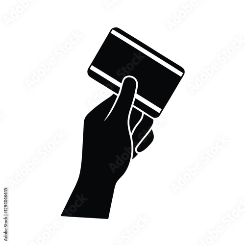 Modern hand holding a credit card for secure and easy payments