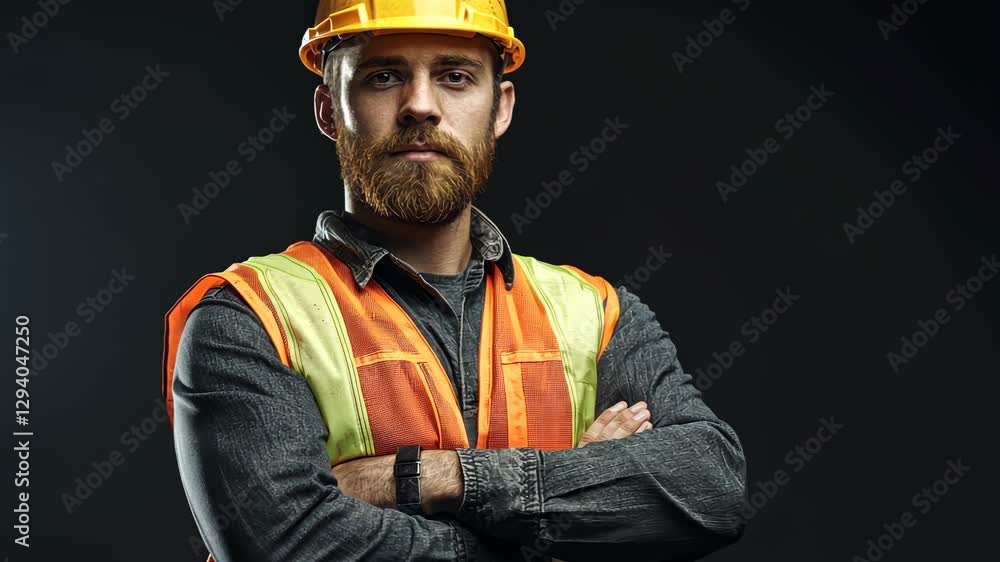 The Worker in Safety Gear. Description: The Worker in Safety Gear. Description: