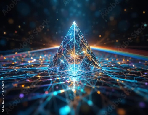 A digital prism of refracted light and perfect reflection