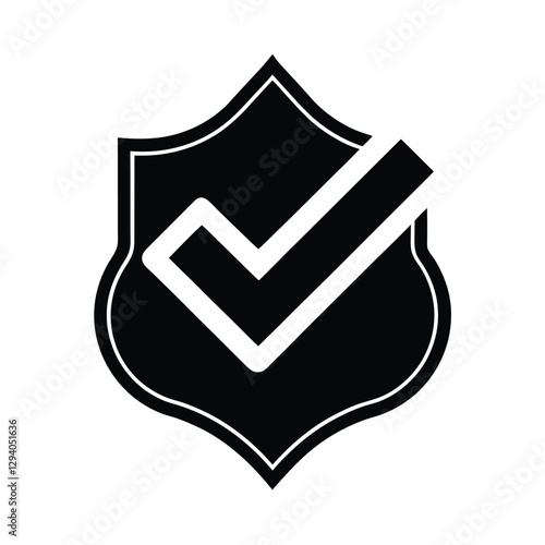 Simple loan approval icon featuring a clear checkmark for business trust