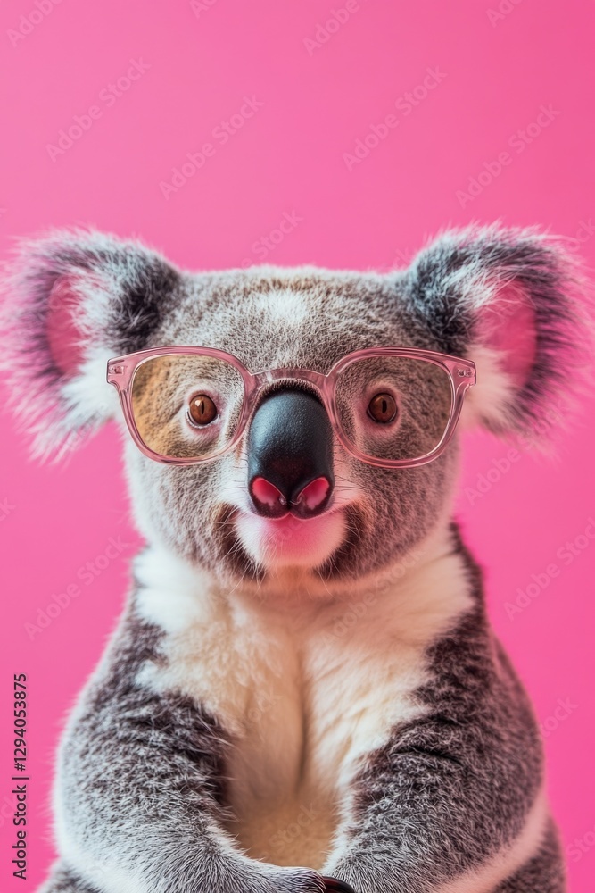 Cute Koala in Reading Glasses Cute Koala in Reading Glasses