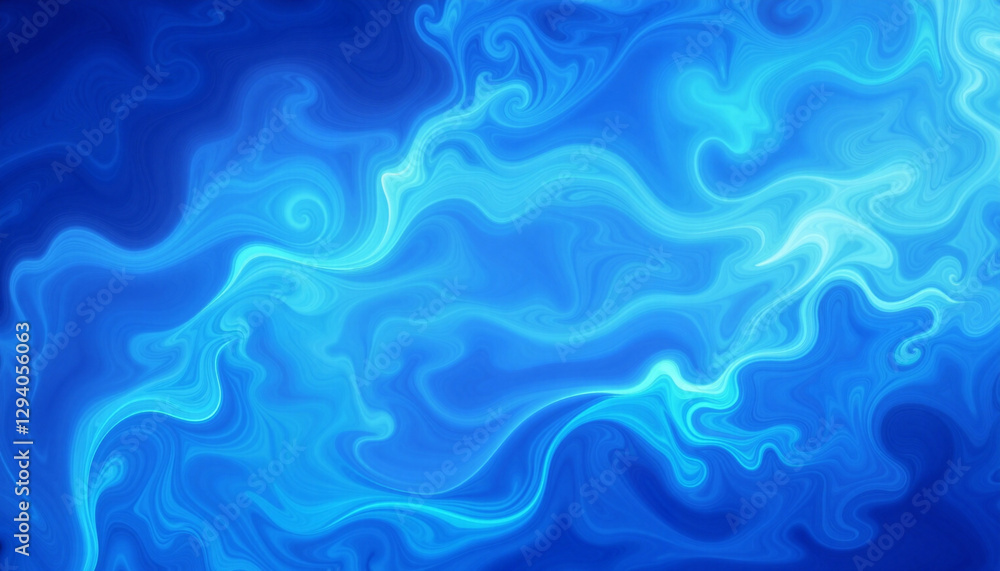 Fototapeta premium Swirling blue smoke art illustration, creative expression