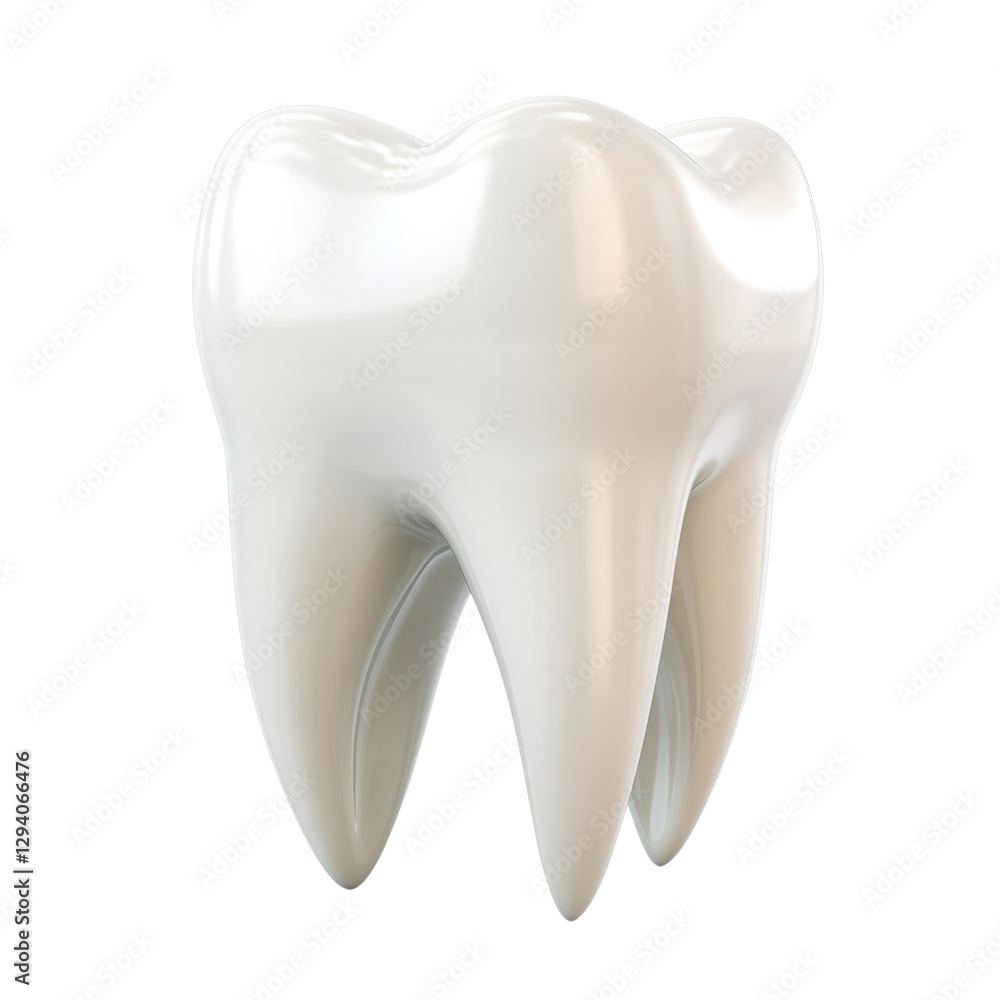 Solid white tooth model isolated on transparent background, PNG Solid white tooth model isolated on transparent background, PNG