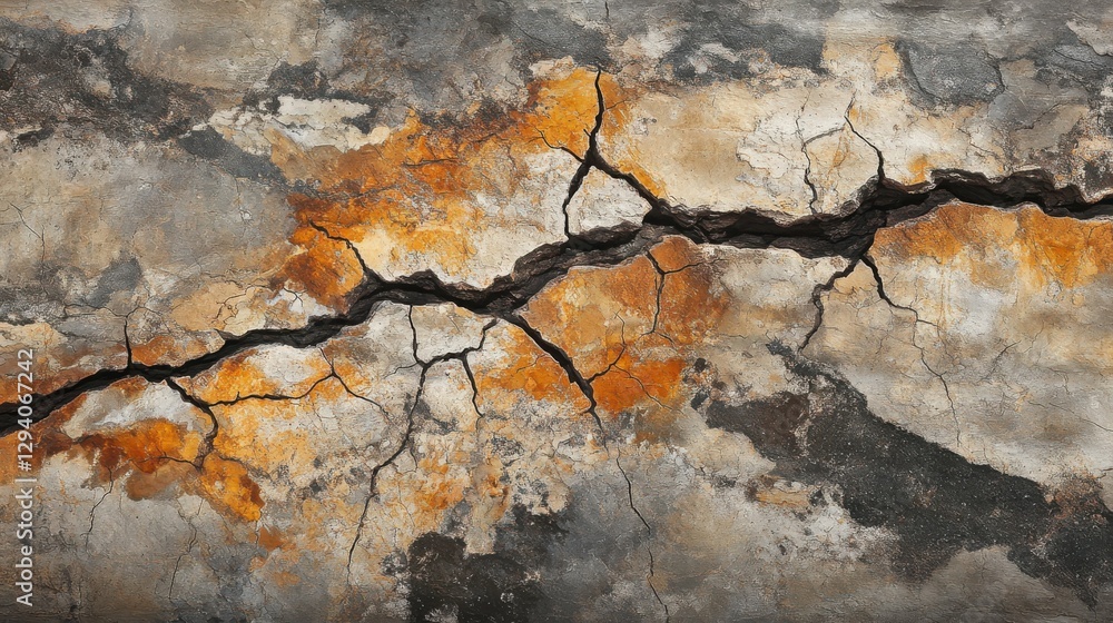 Fototapeta premium Cherry Tree Bark Closeup: Texture of Nature with Fractured Ridge and Cracks