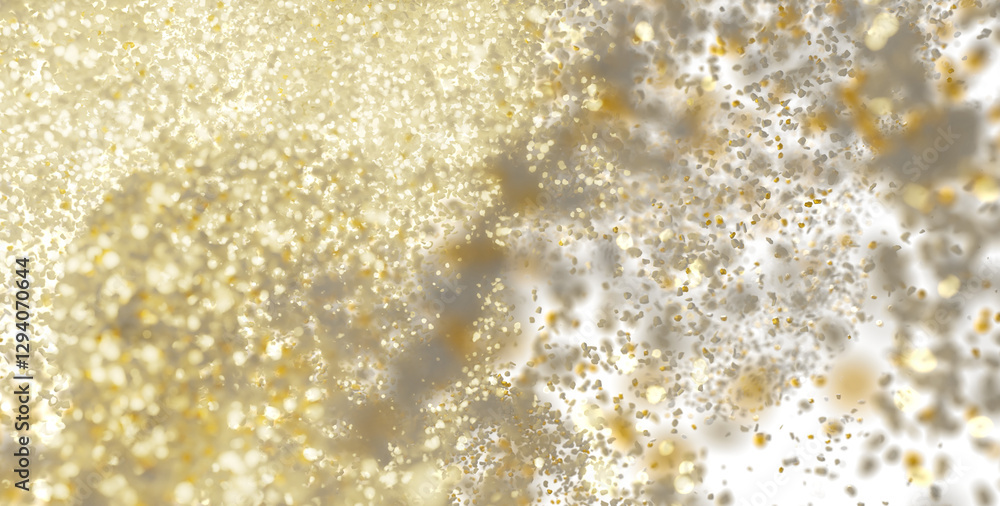 Sparkling gold and white glitter explosion. Perfect for celebration backgrounds. Sparkling gold and white glitter explosion. Perfect for celebration backgrounds.