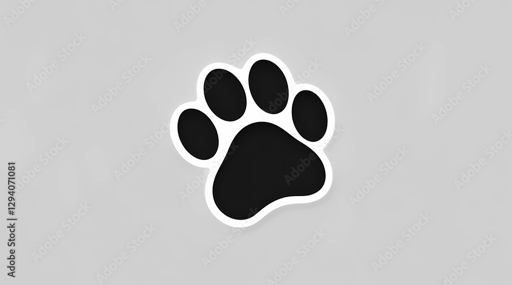 dog paw icon print vector silhouette logo - puppy footprint dog paw icon print vector silhouette logo - puppy footprint