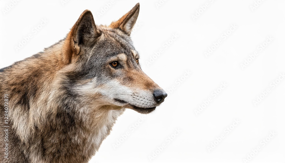 Striking White Wolf Against a Transparent Backdrop, Captivating in Its Isolation and Grace, Showcasing the Power and Majesty of Natures Predators Striking White Wolf Against a Transparent Backdrop, Captivating in Its Isolation and Grace, Showcasing the Power and Majesty of Natures Predators