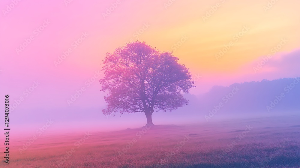 Soft pastels are blended into vibrant tones by an ethereal rainbow fog. Soft pastels are blended into vibrant tones by an ethereal rainbow fog.
