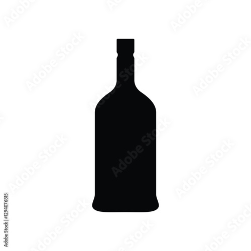 Vintage whiskey bottle silhouette vector design isolated on a white background