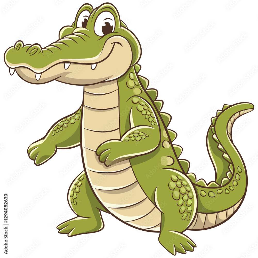 Fototapeta premium Bold Crocodile Vector Illustration.