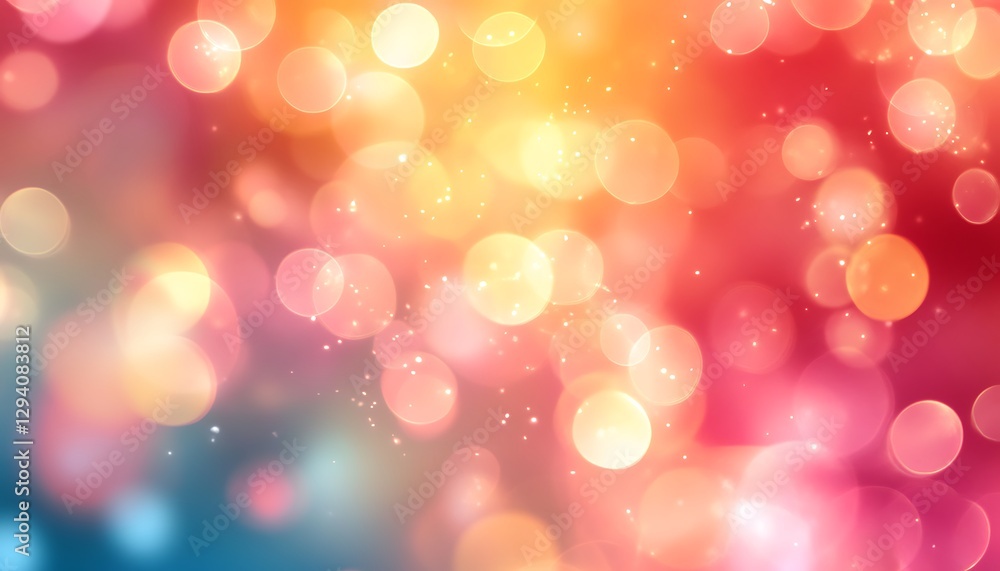 Fototapeta premium Colorful bokeh lights shimmering with festive and warm aesthetics