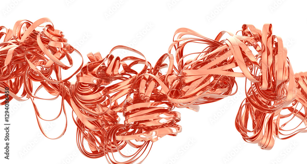 Abstract Copper Wire Chaos Abstract Copper Wire Chaos
