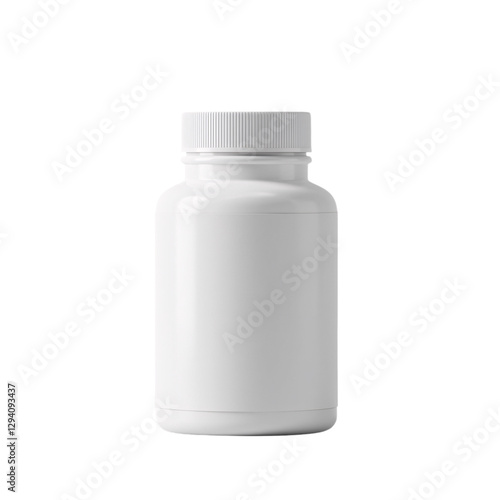Blank White Plastic Pill Bottle Mockup