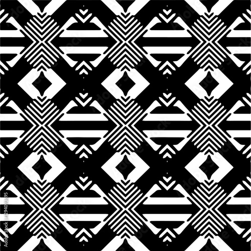 Vector pattern in ornamental style. Black and white color. Simple all over print block for apparel textile, ladies dress, fashion garment, digital wall paper.