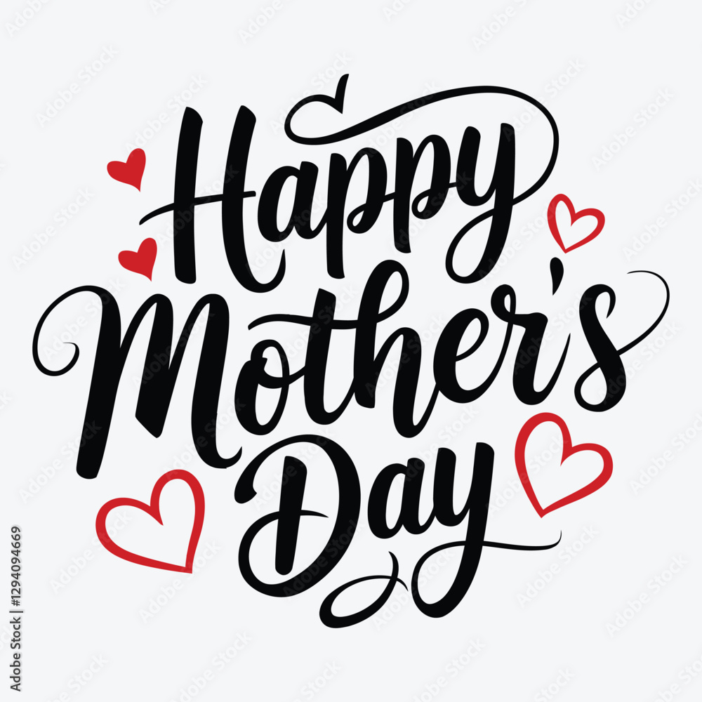 Happy Mother's Day typography design vector Happy Mother's Day typography design vector