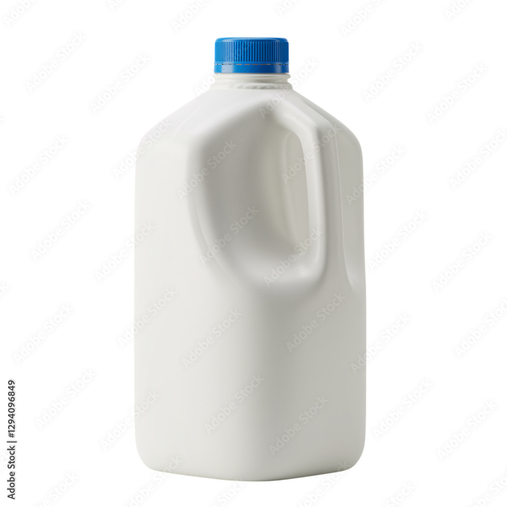 Empty Milk Jug with Blue Lid, Ready for Branding Empty Milk Jug with Blue Lid, Ready for Branding