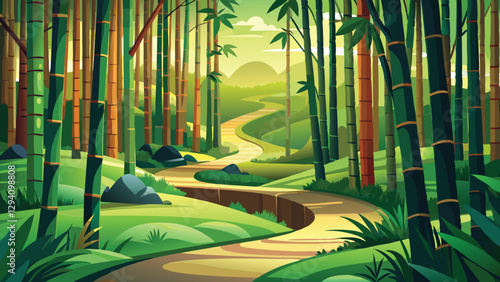 bamboo forest in the morning