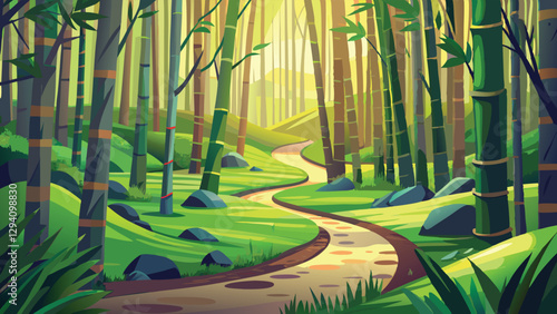 bamboo forest in the morning